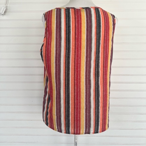 Sleeveless colorful striped tank size XL/12 - Picture 5 of 9